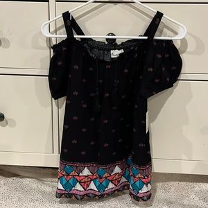 Mudd girls size 14 black off the shoulder top